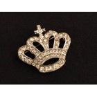  Silver Crystal Crown Brooch Charm for Cake Tops Corsage Favor Scrapbooking